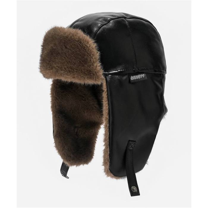 $Hei$Ty 【 Sheisty Faux Leather Black Trapper Hat Men's Black 】 レザー 黒色 ブラック メンズ 黒色 ブラック｜スニケス