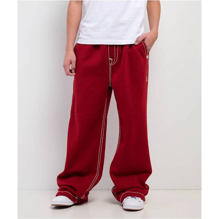 トゥルーレリジョン True Religion 【 Super T Red Sweatpants Men's Red 】 Red 赤・レッド ロングタイツ メンズ Red 赤・レッド