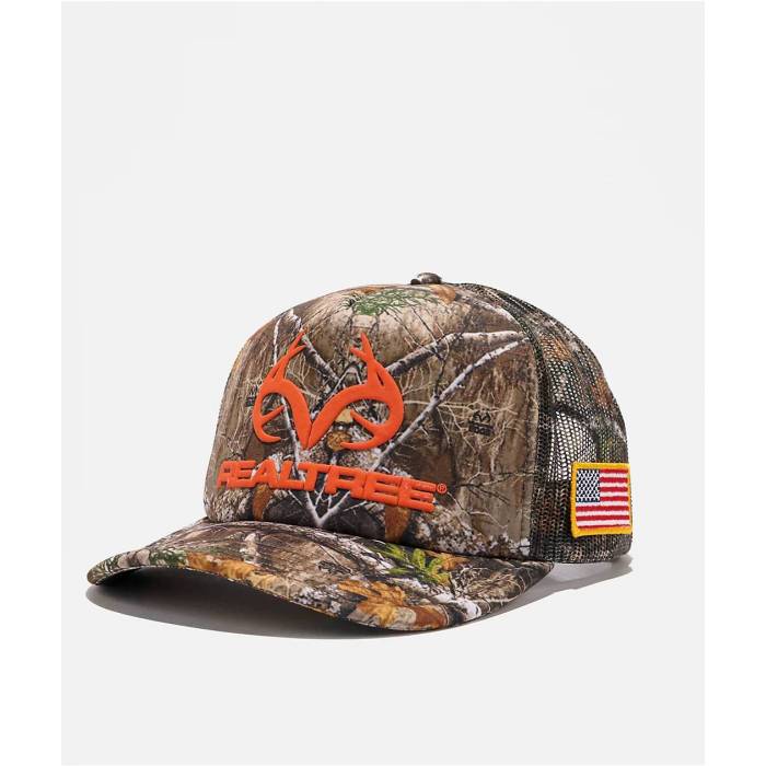 Realtree 【 Woodland Camo Trucker Hat Men's Camouflage 】 ウッドランド カモ柄 トラッカー メンズ