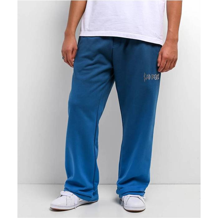 Sad Boyz 【 $Ad Boyz By Junior H Angel Blue Rhinestone Sweatpants Men's Blue 】 青色 ブルー ロングタイツ メンズ 青色 ブルー