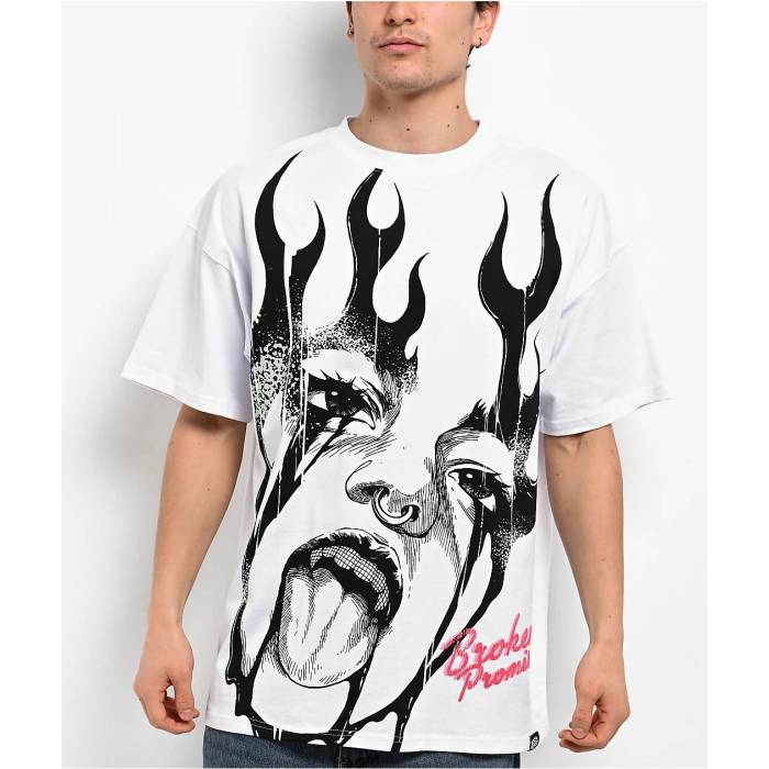 【★百貨店SALE★6/11真夜中2時迄】Broken Promises 【 Taste White T-Shirt Men\u0027s White 】 白いこと 白いこと ティーシャツ メンズ 白いこと 白いこと