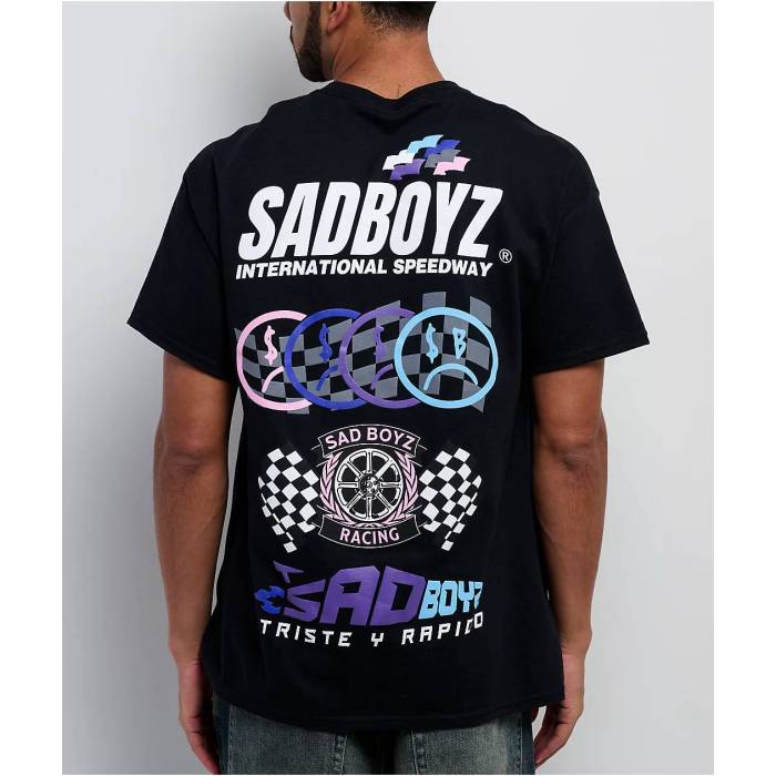 【★百貨店SALE★6/11真夜中2時迄】Sad Boyz 【 $Ad Boyz By Junior H Need 4 Speed Black T-Shirt Men\u0027s Black 】 Speed 素早さ 黒いこと 黒いこと ティーシャツ メンズ 黒いこと 黒いこと