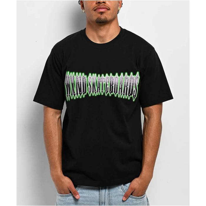 【★百貨店SALE★6/11真夜中2時迄】Wknd Skateboards 【 Wknd Wrought Black T-Shirt Men\u0027s Black 】 黒いこと 黒いこと ティーシャツ メンズ 黒いこと 黒いこと