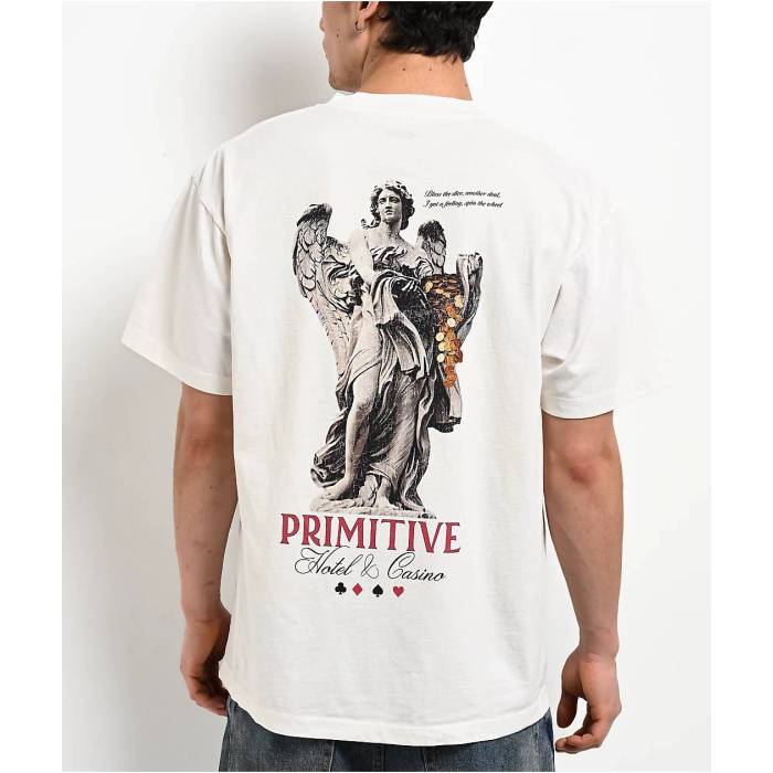 【★百貨店SALE★6/11真夜中2時迄】大時代 Primitive 【 Chateau Natural T-Shirt Men\u0027s Natural 】 自然的 ティーシャツ メンズ 自然的