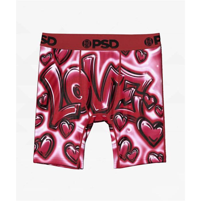 ピーエスディーアンダーウェア Psd Underwear 【 Psd Love Core Boxer Briefs Men's Red 】 コア メンズ Red 赤・レッド｜スニケス