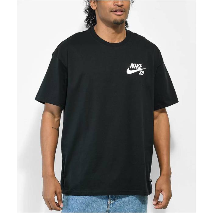 【★百貨店SALE★6/11真夜中2時迄】ナイキ Nike 【 Sb Logo Black \u0026 White T-Shirt Men\u0027s Black 】 エスビー ロゴタイプ 黒いこと 黒いこと 白いこと 白いこと ティーシャツ メンズ 黒いこと 黒いこと