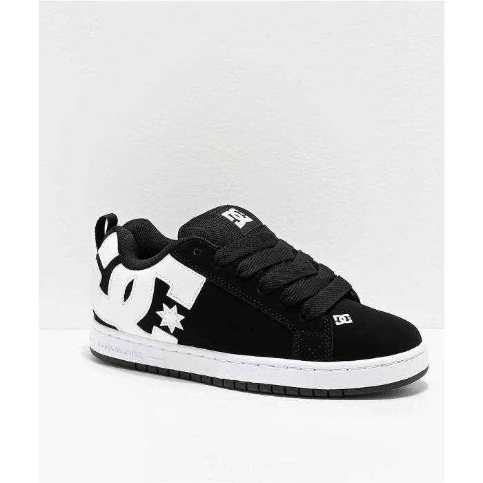 【★百貨店SALE★6/11真夜中2時迄】ディーシー Dc 【 Court Graffik Black \u0026 White Skate Shoes Men\u0027s Black 】 厚地の外套 黒いこと 黒いこと 白いこと 白いこと Skate 滑る シューズ 運動すること靴 メンズ 黒いこと 黒いこと