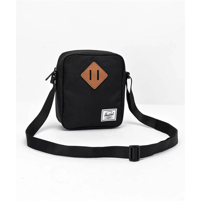 Herschel Supply 【 Co. Heritage Eco Black Crossbody Bag Men Black 】 黒色 ブラック バッグ メンズ 黒色 ブラック