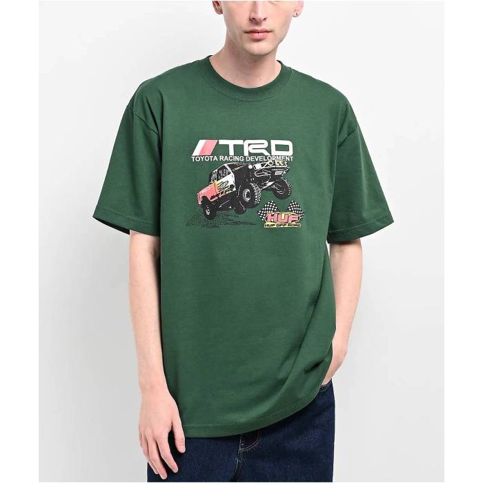 【★百貨店SALE★6/11真夜中2時迄】ハフ Huf 【 X Toyota Racing Development Ensenada Green T-Shirt Men\u0027s Green 】 green 緑・緑であること ティーシャツ メンズ green 緑・緑であること