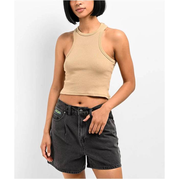 Zine 【 Nimah Incense Crop Tank Top Women's Beige 】 Crop クロップ タンクトップ レディース ベージュ 7,980円