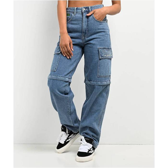 エンパイア Empyre 【 Tori Shindig Blue Zip Off Cargo Jeans Women Blue 】 青色 ブルー カーゴ ジーンズ レディース 青色 ブルー