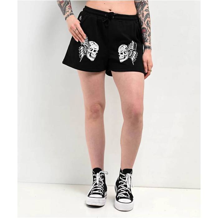 Lurking Class By Sketchy Tank 【 Skull Fly Black Sweat Shorts Women's Black 】 黒色 ブラック Sweat スウェット ショーツ レディース 黒色 ブラック｜スニケス