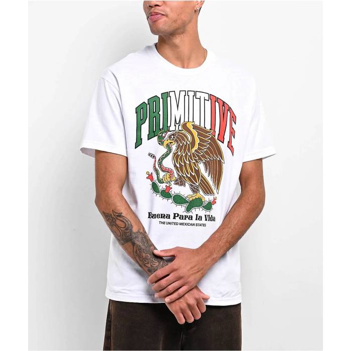 大時代 Primitive 【 Collegiate Mexico White T-Shirt Men\u0027s White 】 メキシコ合衆国 白いこと 白いこと プルオーバー メンズ 白いこと 白いこと