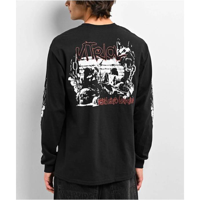 Vitriol 【 Undisclosed Black Long Sleeve T-Shirt Men's Black 】 黒色 ブラック Sleeve スリーブ Tシャツ メンズ 黒色 ブラック|スニケス