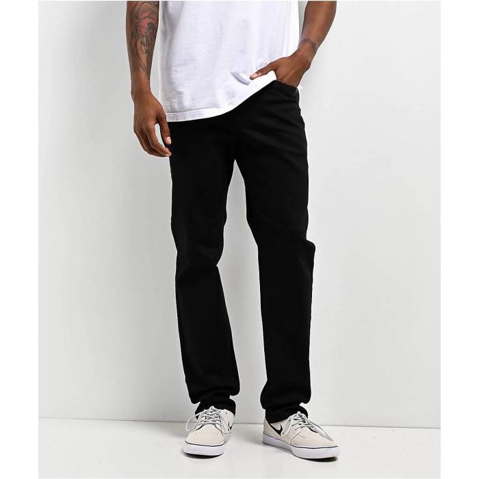 【★百貨店SALE★6/11十二時2時迄】Freeworld 【 Black Denim Skinny Fit Jeans Men\u0027s Black 】 黒いこと 黒いこと ジーンズ スキニー デニム メンズ 黒いこと 黒いこと