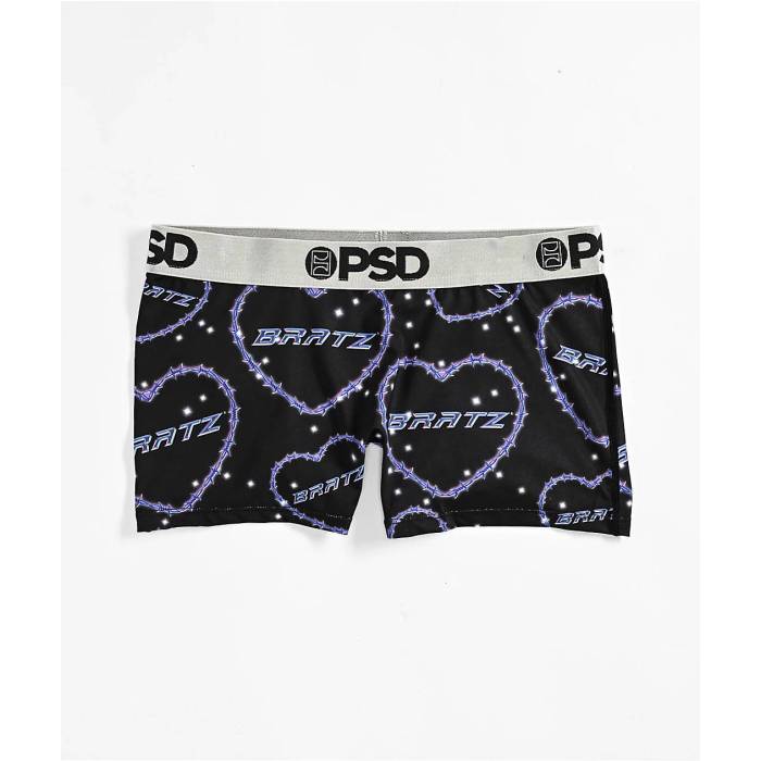 【★百貨店SALE★6/11真夜中2時迄】ピーエスディーアンダーウェア Psd Underwear 【 Psd X Bratz 2000S Hearts Boyshort Underwear Women\u0027s Blue 】 アンダー御召しもの 下着類 レディース 青碧 青碧
