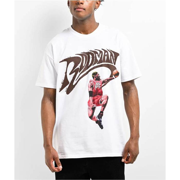 Rodman 【 Apparel Wave Logo Layup White T-Shirt Men\u0027s White 】 Wave ウェーブ・ウェイブ ロゴタイプ 花の冠引き上げる 白いこと 白いこと プルオーバー メンズ 白いこと 白いこと
