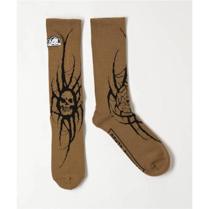 Lurking Class By Sketchy Tank 【 Lurking Class By Sketchy X Kyle Grand Sin Brown Crew Socks Men's Dark Brown 】 グランド 茶色 ブラウン クルー ソックス・靴下 メンズ 茶色 ブラウン
