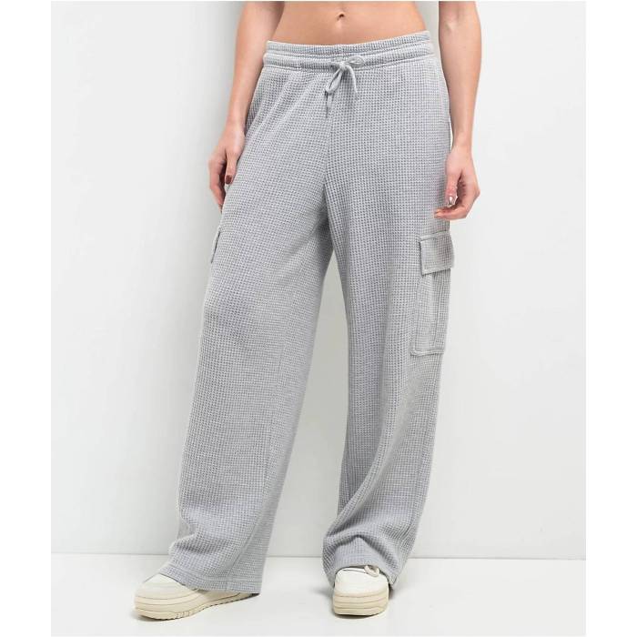 Freeworld 【 Nola Waffle Grey Cargo Relaxed Sweatpants Women\u0027s Grey 】 ワーヘル 薄墨色 薄墨色 積貨委託貨物 ロングタイツ レディース 薄墨色 薄墨色