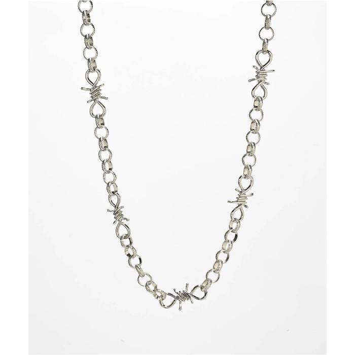 Krone 【 Barb Wire Link Silver Necklace Men's Silver 】 Silver 銀色・シルバー ネックレス メンズ Silver 銀色・シルバー