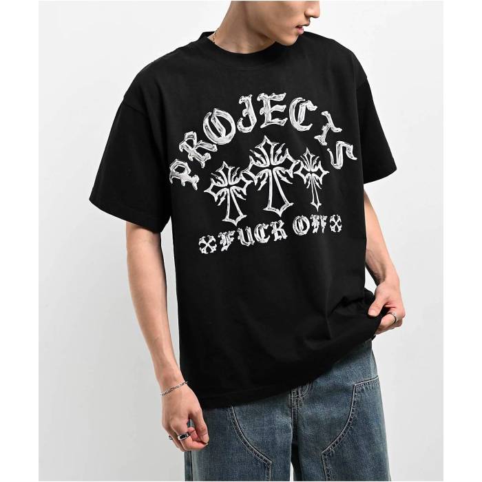 ブルックリンプロジェクト Brooklyn Projects 【 Trinity Black T-Shirt Men's Black 】 黒色 ブラック Tシャツ メンズ 黒色 ブラック|スニケス
