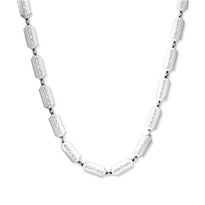 Half Hearted 【 Razor Blade 8Mm Silver Chain Necklace Men\u0027s Silver 】 Silver しろがね色・しろがね色 頸飾り メンズ Silver しろがね色・しろがね色 ジュエリー・アクセサリー-メンズジュエリー・アクセサリー