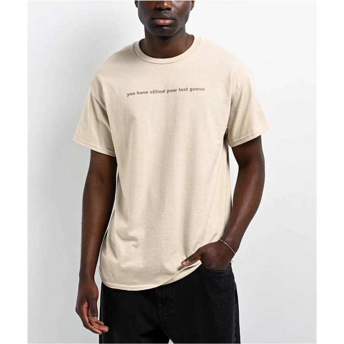 A.lab 【 Sillied Goose Sand T-Shirt Men\u0027s Natural 】 砂色・沙子 プルオーバー メンズ 自然的