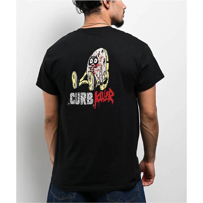 【★百貨店SALE★6/11真夜中2時迄】Slappy Truck Co. 【 Slappy Curb Killer Black T-Shirt Men\u0027s Black 】 黒いこと 黒いこと ティーシャツ メンズ 黒いこと 黒いこと