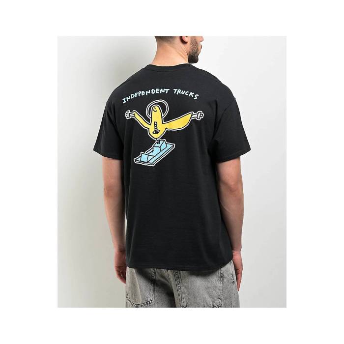 【★百貨店SALE★6/11真夜中2時迄】Independent 【 Gonz Hanger Black T-Shirt Men\u0027s Black 】 黒いこと 黒いこと ティーシャツ メンズ 黒いこと 黒いこと