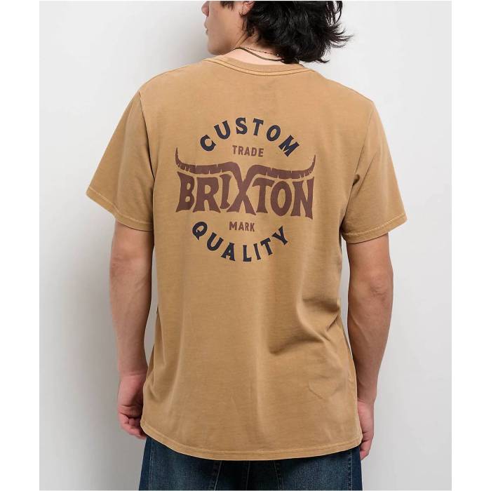 ブリクス英トン Brixton 【 Gibson Dijon T-Shirt Men\u0027s Gold 】 プルオーバー メンズ ゴールド