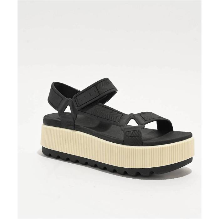 リーフ Reef 【 Water Rem Higher Black Vintage Platform Sandals Women Black 】 黒色 ブラック vintage ビンテージ・ヴィンテージ サンダル レディース 黒色 ブラック