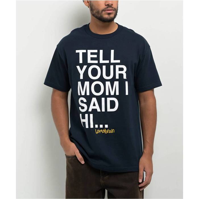 【★百貨店SALE★6/11真夜中2時迄】Lamebrain Skateboards 【 Lamebrain Friendly Navy T-Shirt Men\u0027s Black 】 紺色 米国海軍 ティーシャツ メンズ 黒いこと 黒いこと