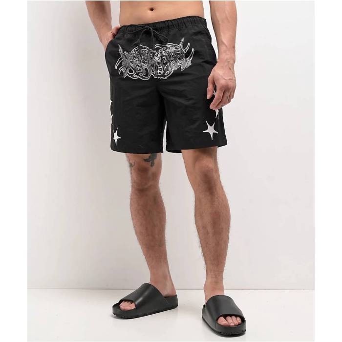 【★百貨店SALE★6/11真夜中2時迄】Vitriol 【 Fusion 18 Black Board Shorts Men\u0027s Black 】 Fusion 核融合反応 黒いこと 黒いこと さる股引き メンズ 黒いこと 黒いこと