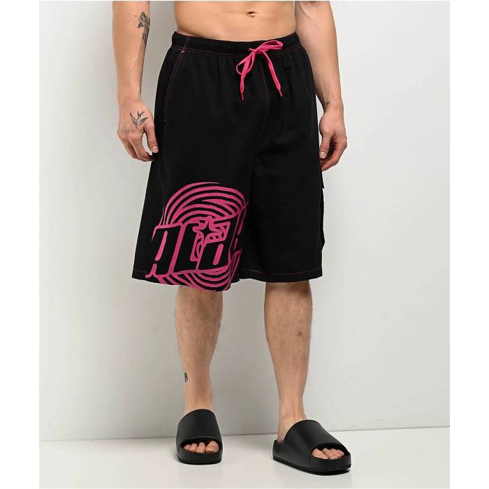 【★百貨店SALE★6/11真夜中2時迄】A.lab 【 Bass Black Cargo Board Shorts Men\u0027s Black 】 黒いこと 黒いこと 積貨委託貨物 さる股引き メンズ 黒いこと 黒いこと