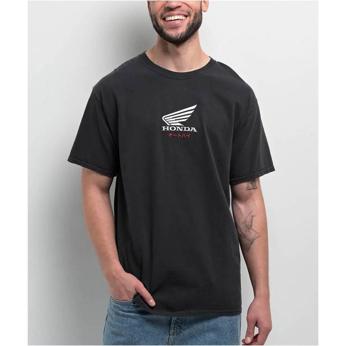 【★百貨店SALE★6/11真夜中2時迄】Honda 【 Flair Black T-Shirt Men\u0027s Black 】 黒いこと 黒いこと ティーシャツ メンズ 黒いこと 黒いこと