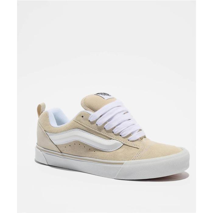 ヴァンズ Vans 【 Knu Skool Pig Suede Oatmeal Skate Shoes Men\u0027s Beige 】 スエード・スウェード Skate 滑る シューズ 運動すること靴 メンズ ベージュ