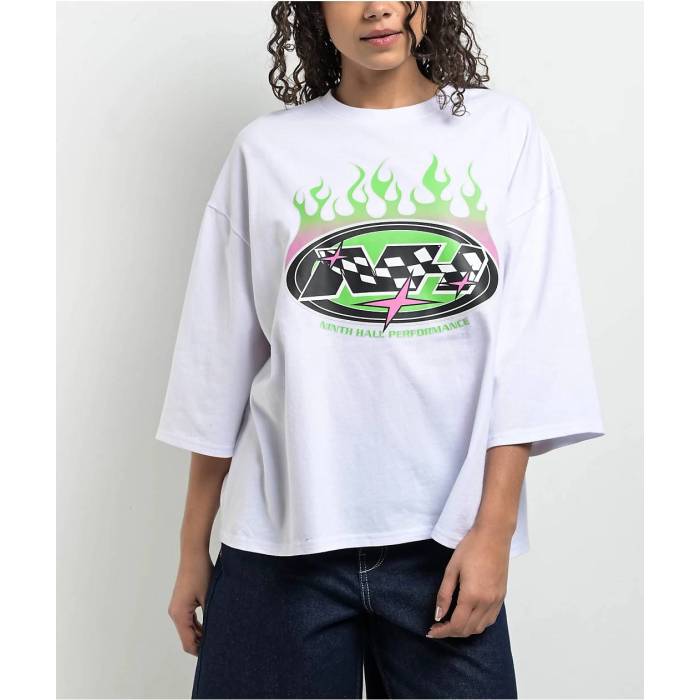 Ninth Hall 【 Ciara White Oversized Boxy T-Shirt Women\u0027s White 】 白いこと 白いこと プルオーバー レディース 白いこと 白いこと