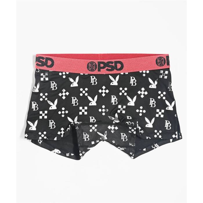【★百貨店SALE★6/11真夜中2時迄】ピーエスディーアンダーウェア Psd Underwear 【 Psd X Playboy Monogram Boyshort Underwear Women\u0027s Red 】 アンダー御召しもの 下着類 レディース Red 赤・赤いこと