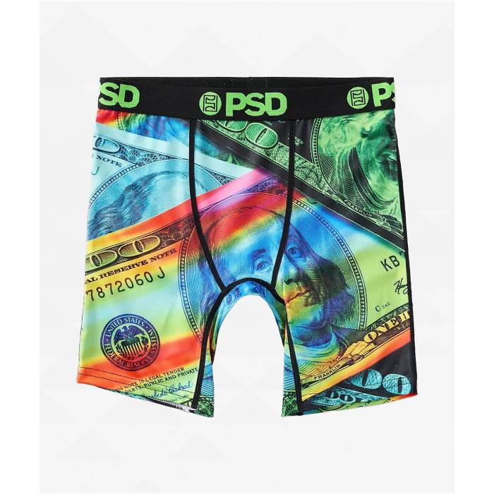 【★百貨店SALE★6/11真夜中2時迄】ピーエスディーアンダーウェア Psd Underwear 【 Psd Kids Neon Funds Boxer Briefs Kids\u0027 Multicolor 】