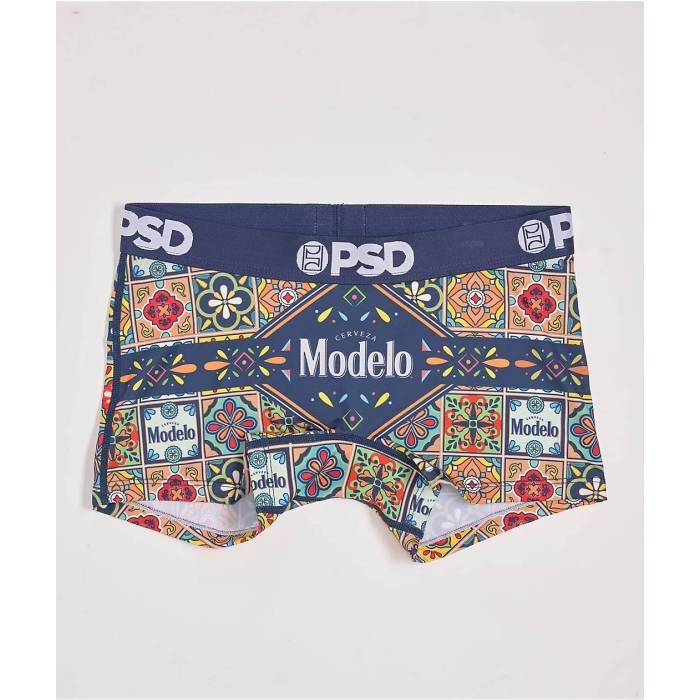 【★百貨店SALE★6/11真夜中2時迄】ピーエスディーアンダーウェア Psd Underwear 【 Psd X Modelo Serape Boyshort Underwear Women\u0027s Blue 】 アンダー御召しもの 下着類 レディース 青碧 青碧