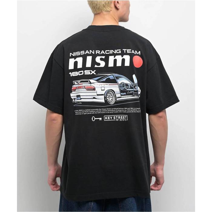 Key Street 【 X Nismo 180Sx Black T-Shirt Men's Black 】 黒色 ブラック Tシャツ メンズ 黒色 ブラック