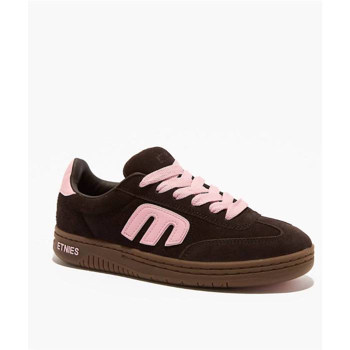 エトニーズ Etnies 【 Locut Brown \u0026 Pink Skate Shoes Women\u0027s Brown 】 赤銅色 赤銅色 pink サクラ色 Skate 滑る シューズ 運動すること靴 レディース 赤銅色 赤銅色