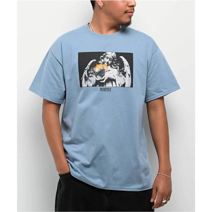 プリミティブ Primitive 【 Divine Blue T-Shirt Men's Blue 】 青色 ブルー Tシャツ メンズ 青色 ブルー