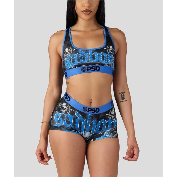 【★百貨店SALE★6/11真夜中2時迄】ピーエスディーアンダーウェア Psd Underwear 【 Psd X Sad Boyz By Junior H Azul Angel Boyshort Underwear Women\u0027s Blue 】 アンダー御召しもの 下着類 レディース 青碧 青碧