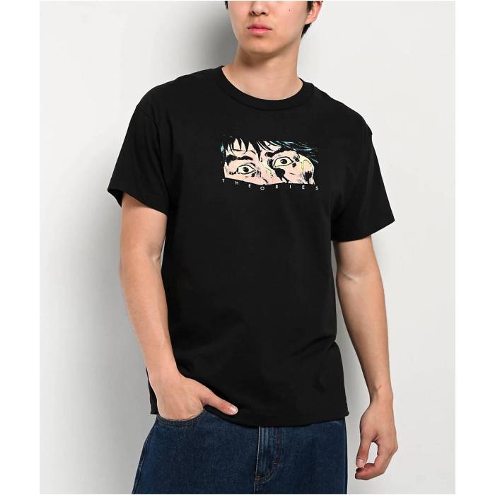 【★百貨店SALE★6/11真夜中2時迄】Theories 【 Fixate Black T-Shirt Men\u0027s Black 】 黒いこと 黒いこと ティーシャツ メンズ 黒いこと 黒いこと