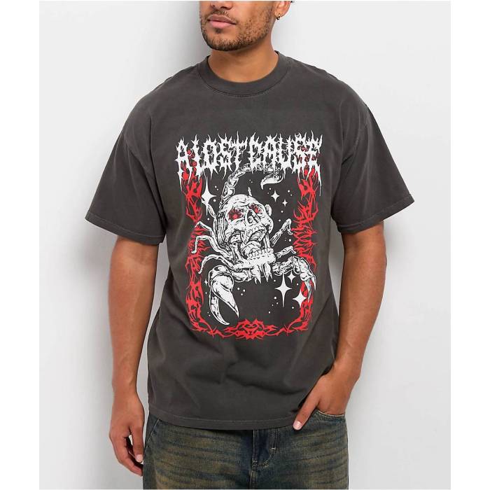 A Lost Cause 【 Scorpio Charcoal T-Shirt Men\u0027s Charcoal 】 濃灰色 プルオーバー メンズ 濃灰色