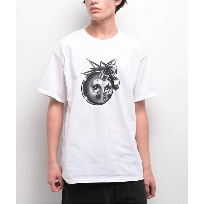 Adam Bomb 【 Gigglez Bomb White T-Shirt Men\u0027s White 】 白いこと 白いこと プルオーバー メンズ 白いこと 白いこと