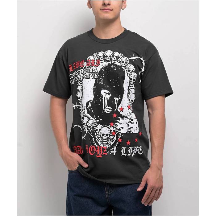 Sad Boyz 【 $Ad Boyz By Junior H Primero Charcoal T-Shirt Men's Charcoal 】 チャコール Tシャツ メンズ チャコール