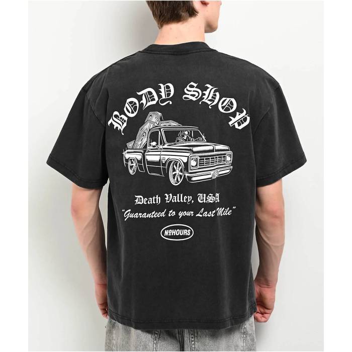 【★百貨店SALE★6/11真夜中2時迄】Nohours 【 Body Shop Black Wash T-Shirt Men\u0027s Black 】 黒いこと 黒いこと ティーシャツ メンズ 黒いこと 黒いこと