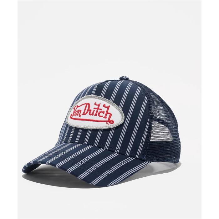 【★百貨店SALE★6/11真夜中2時迄】フォンダッチ Von Dutch 【 Railroad Navy \u0026 White Trucker Hat Men\u0027s Navy 】 紺色 米国海軍 白いこと 白いこと トラッカー メンズ 紺色 米国海軍